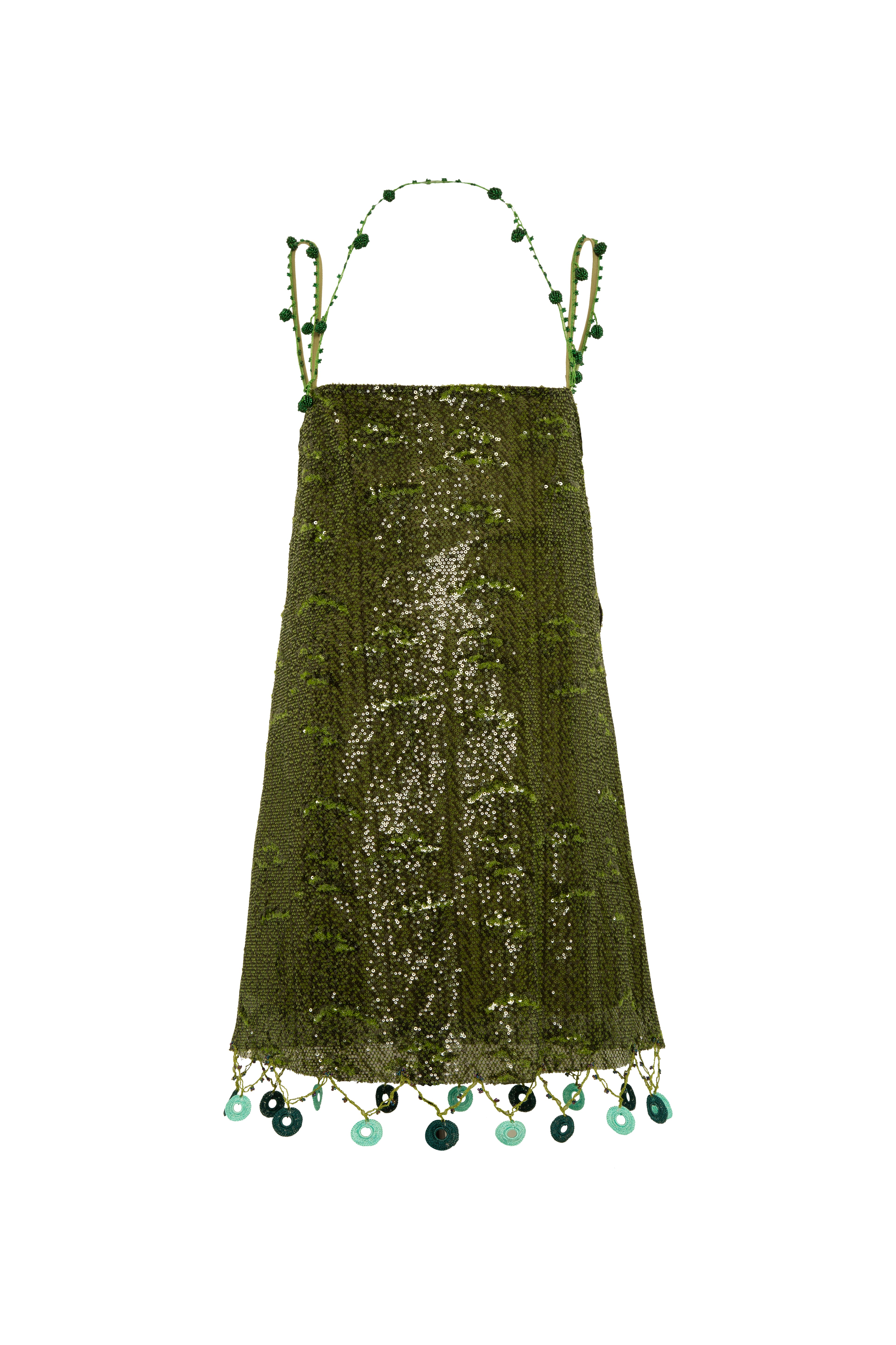 ENTA - Bead-embellished sequined mini dress