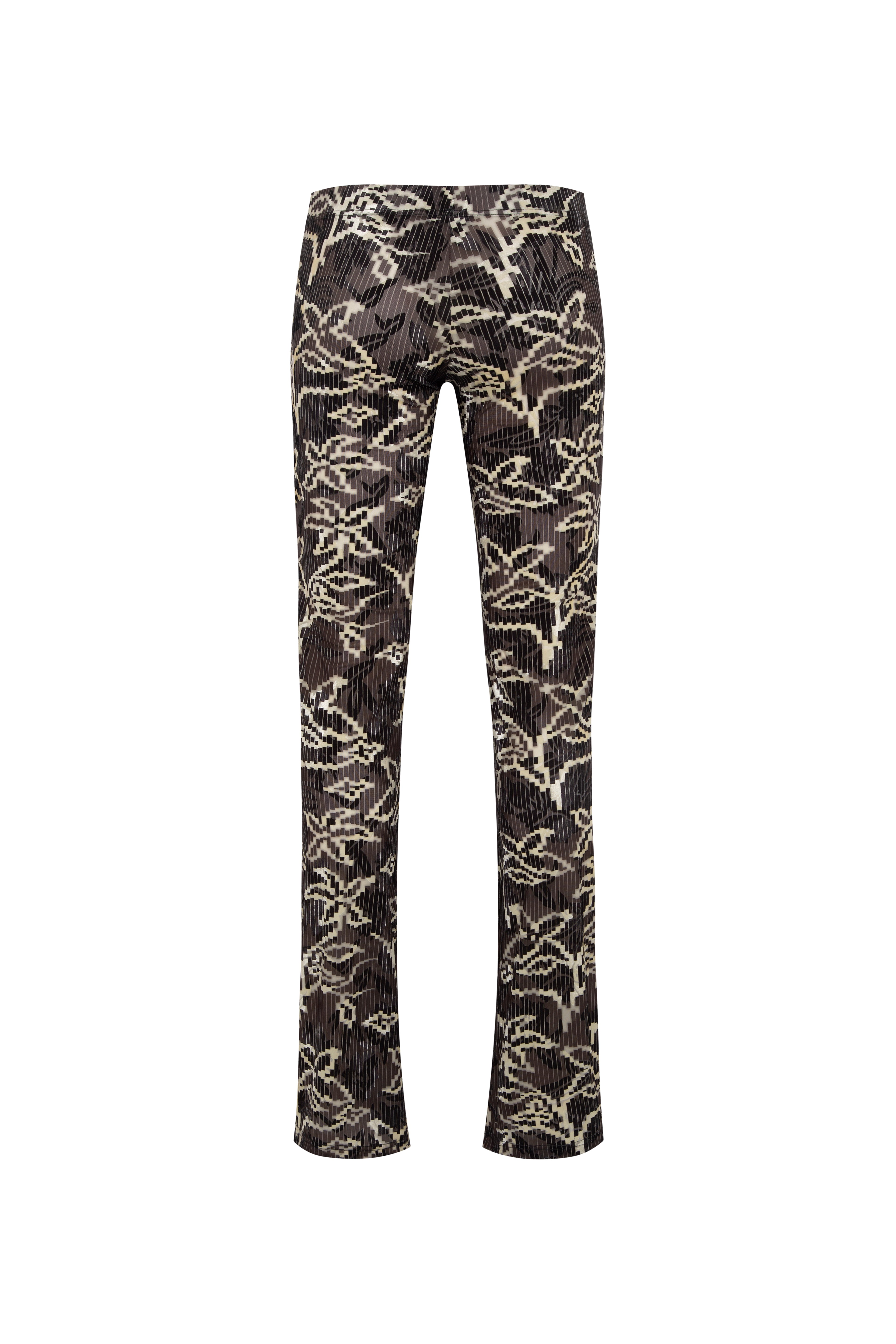 FLO - Low-rise printed velvet pants