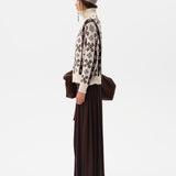 GENEVA - Cashmere-wool blend knit sweater with semi-zipper