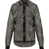 GENNI - Sequin detailed sheer button-down shirt