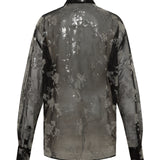 GENNI - Sequin detailed sheer button-down shirt