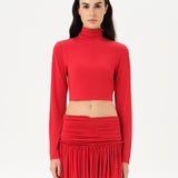 GEORGIE - Long sleeve cropped turtleneck top