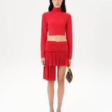 GIGI - Ruched mesh mini skirt