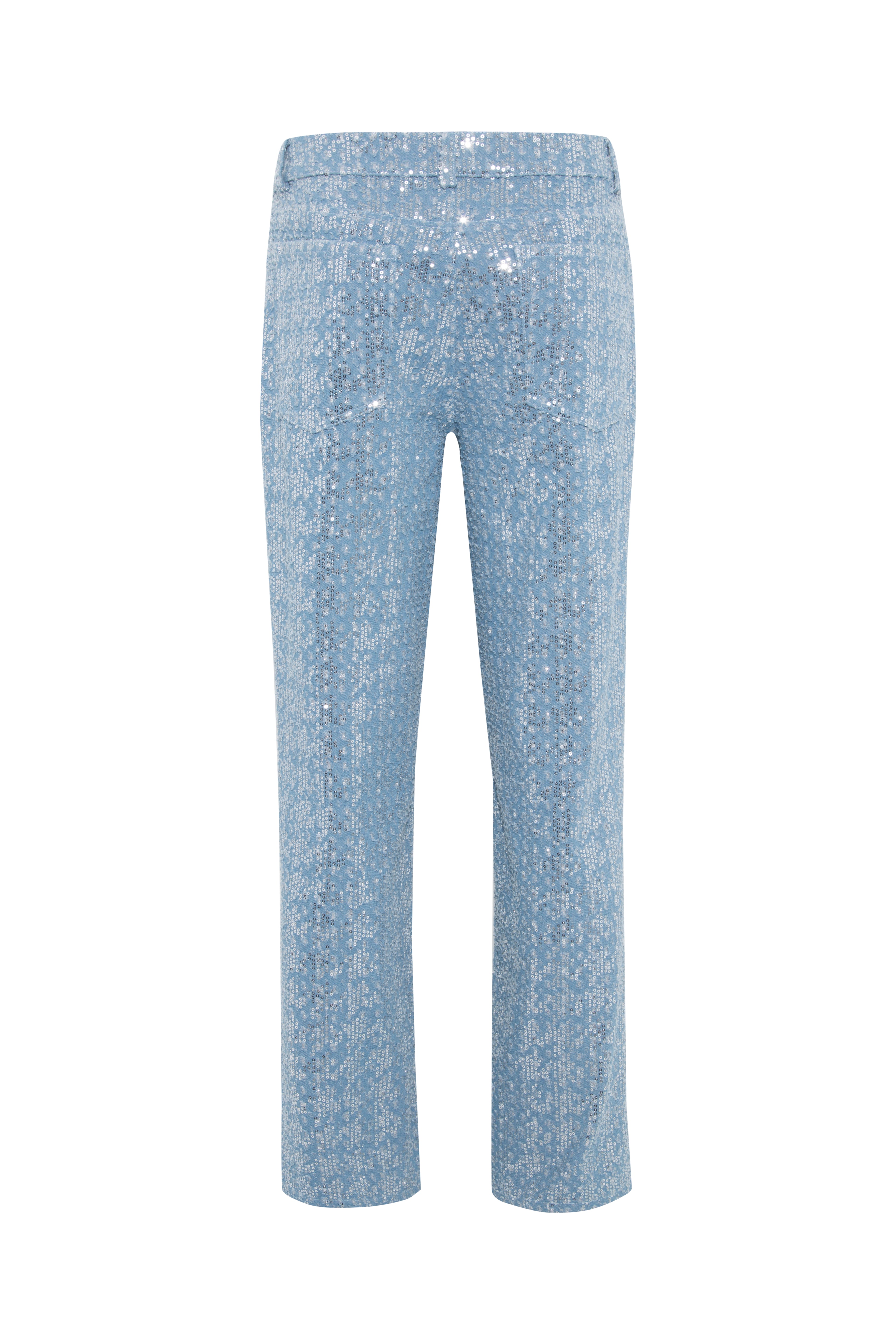 GLOW - Sequined straight-leg jeans