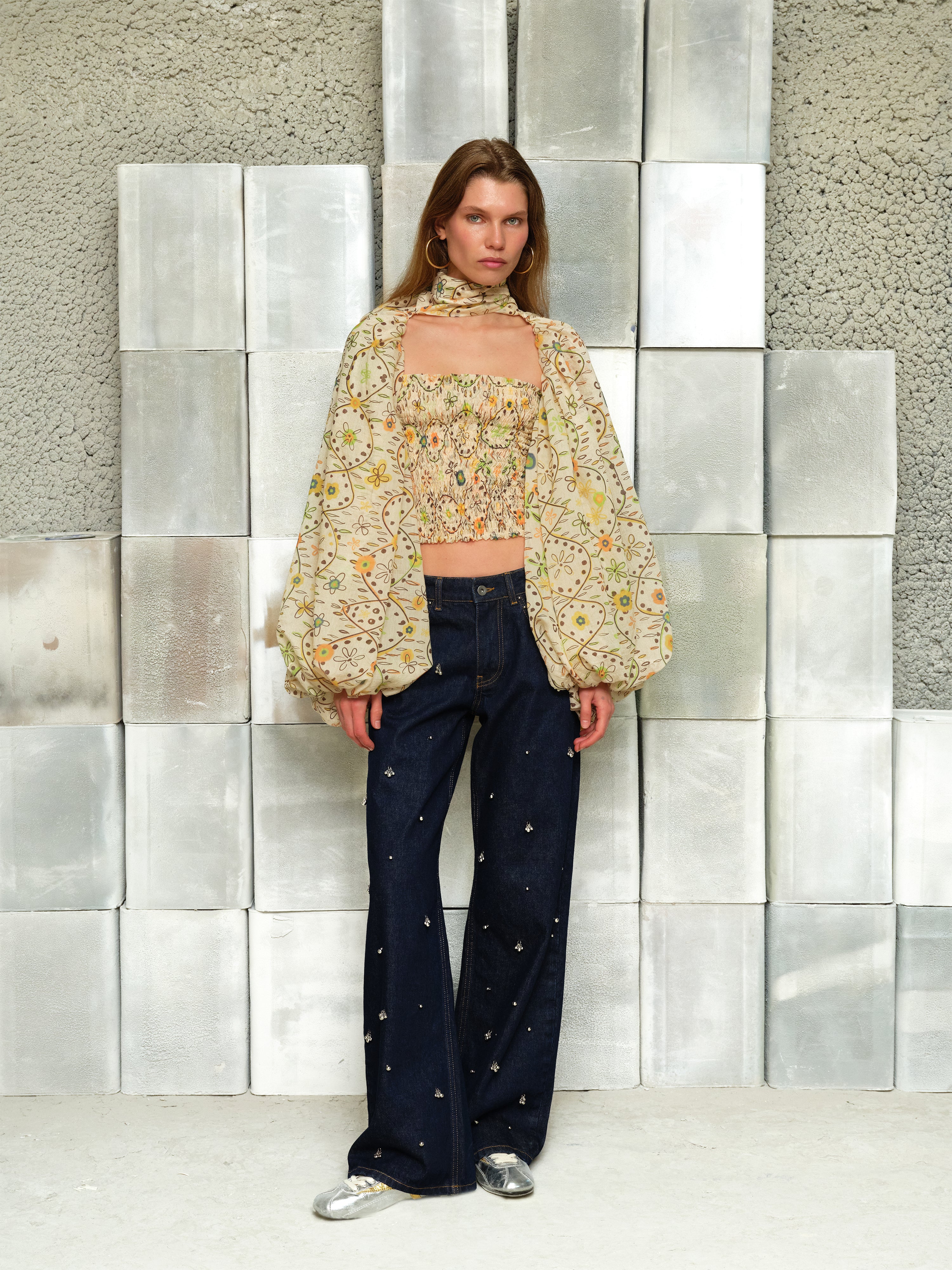 HARLY - Embellished straight-leg jeans