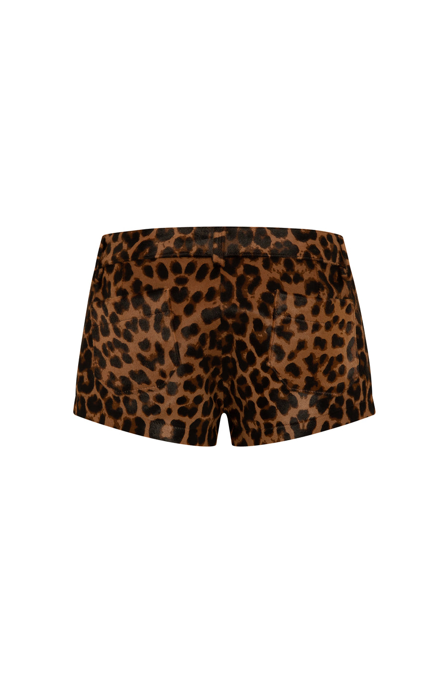 ILOA - Leopard-print pony hair leather mini shorts