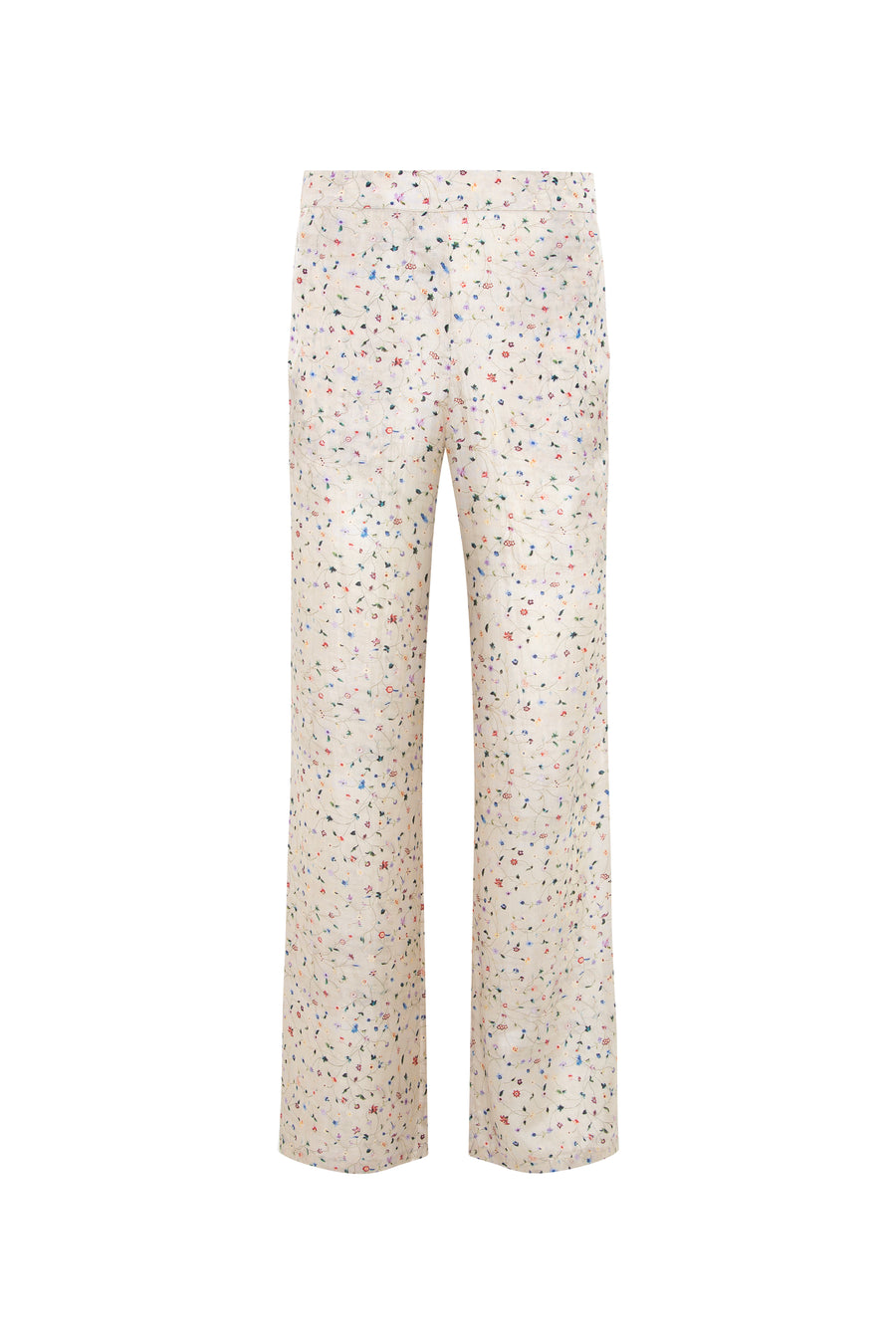 INDI - Floral printed wide-leg silk pants