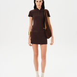 JASMY - Mini knit skort with belt detail