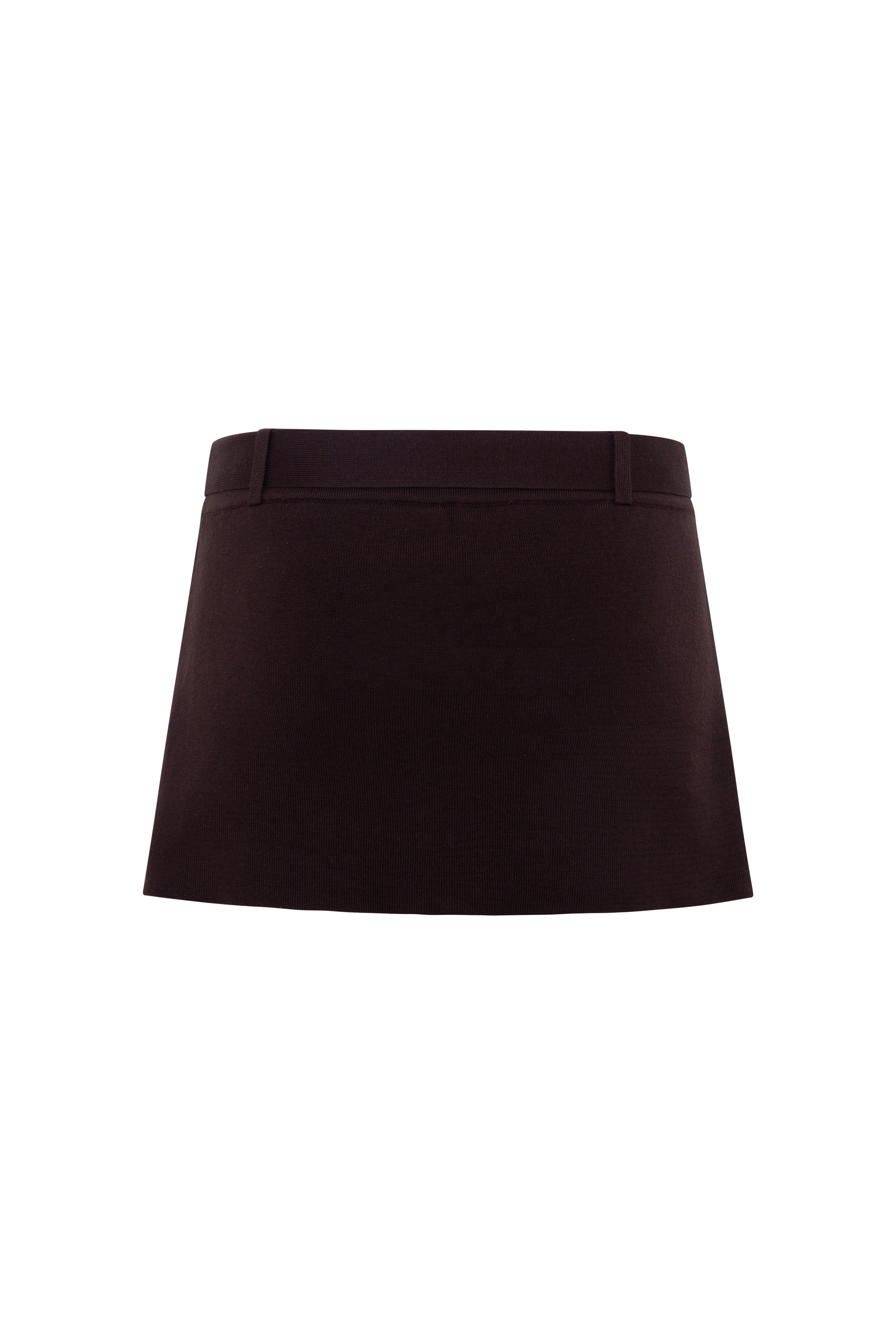 JASMY - Mini knit skort with belt detail
