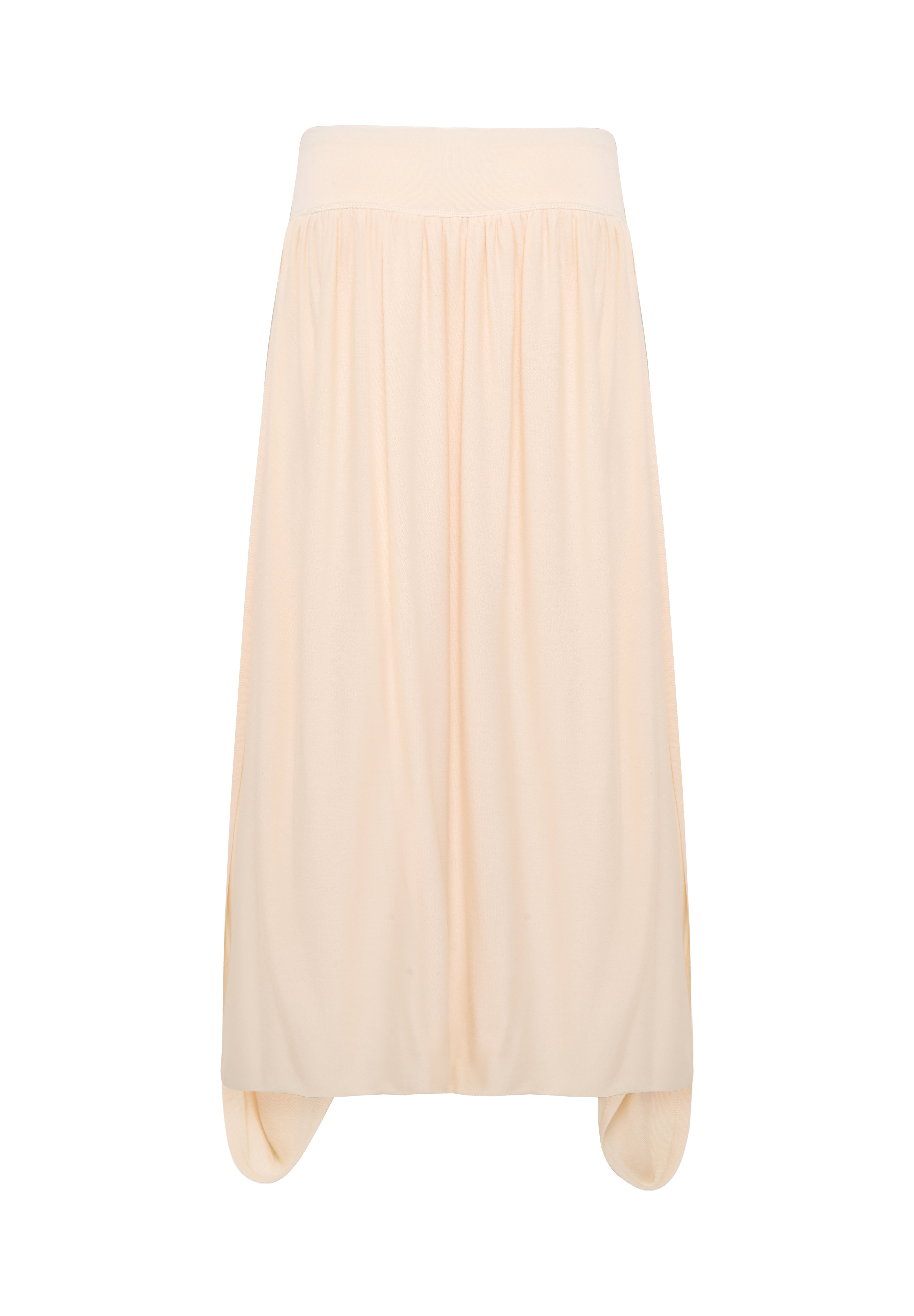JULIET - Asymmetric draped knit midi skirt