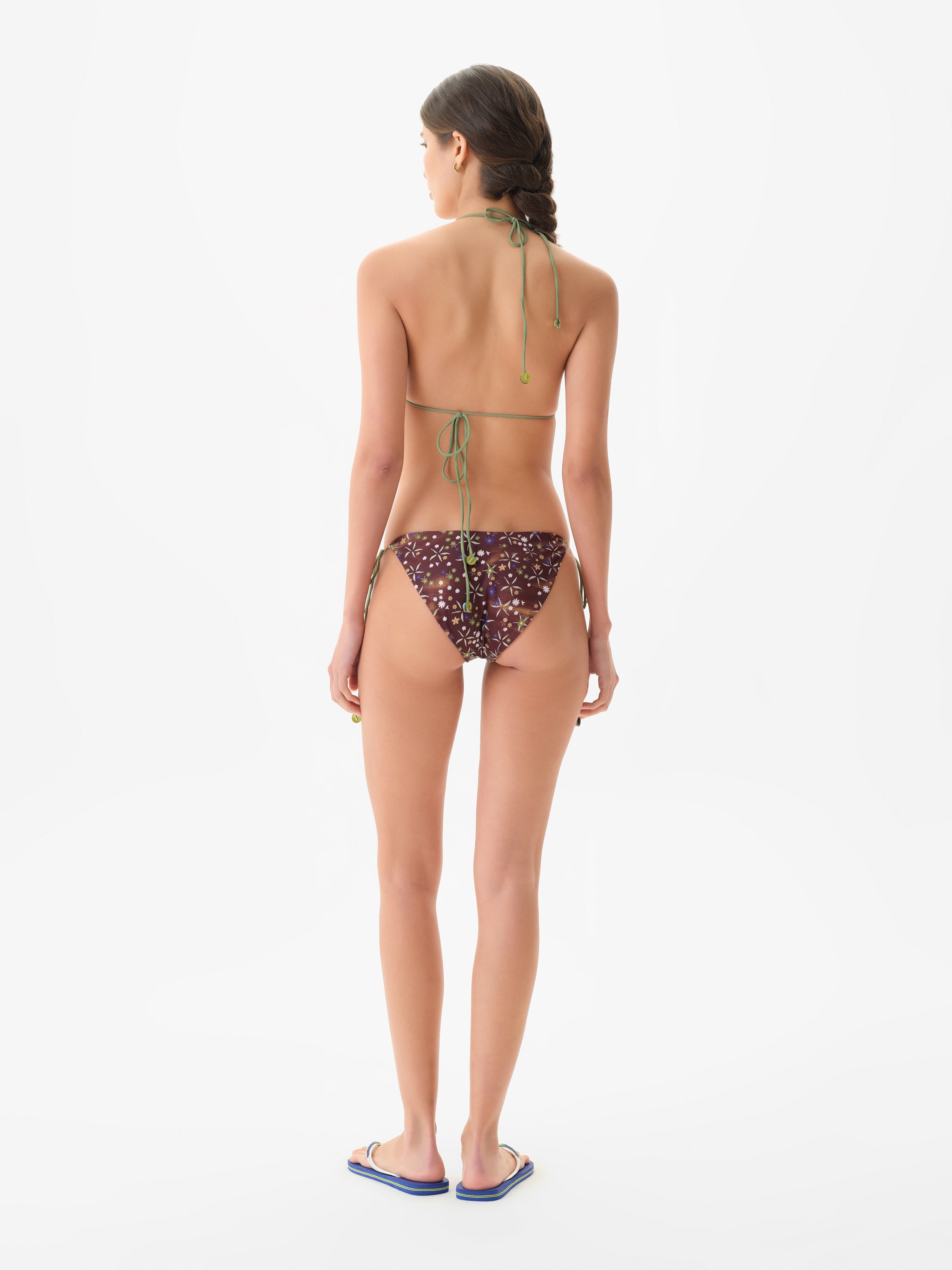JUNIPER - Printed triangle bikini top