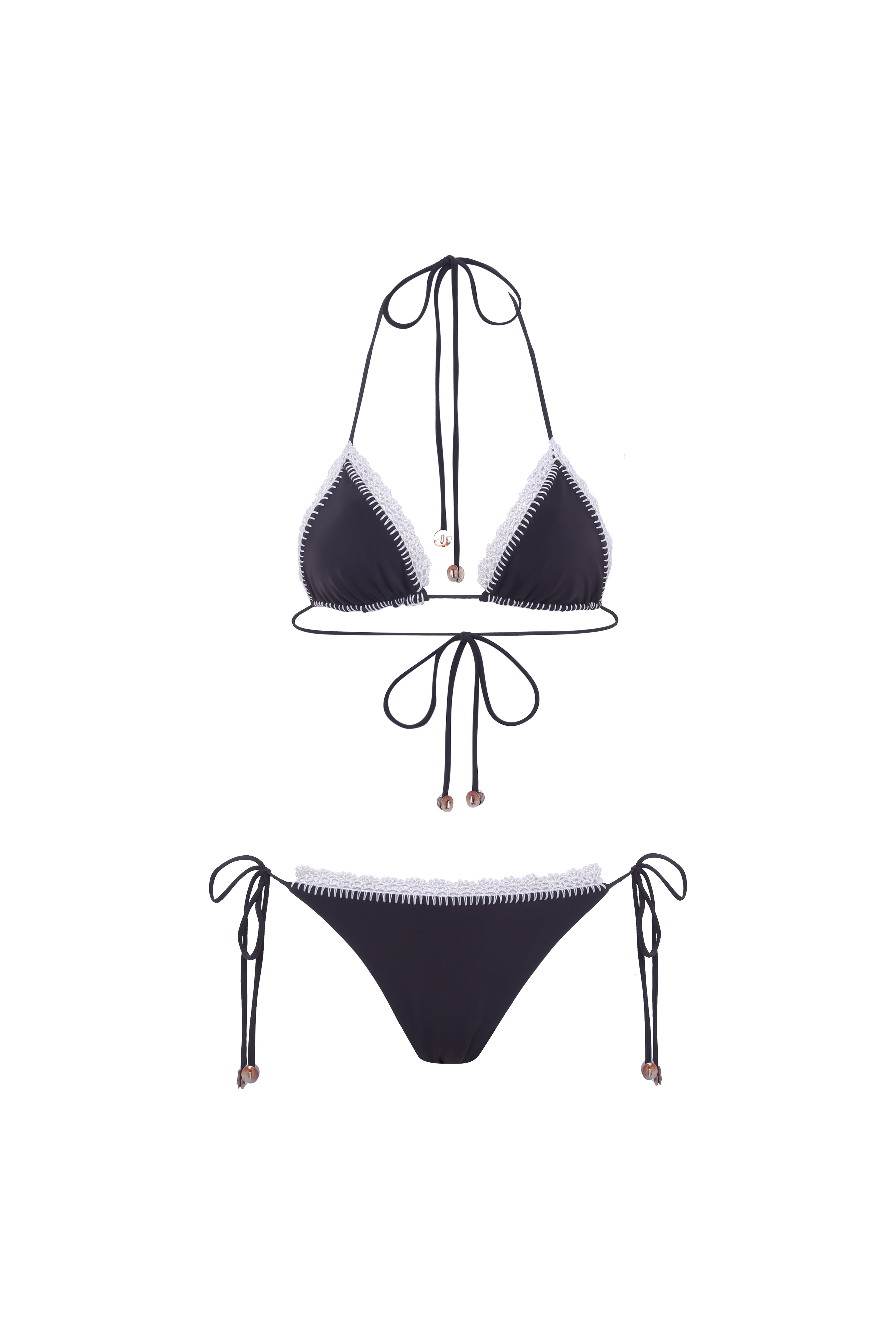 JUNIPER - Crochet detailed triangle bikini top