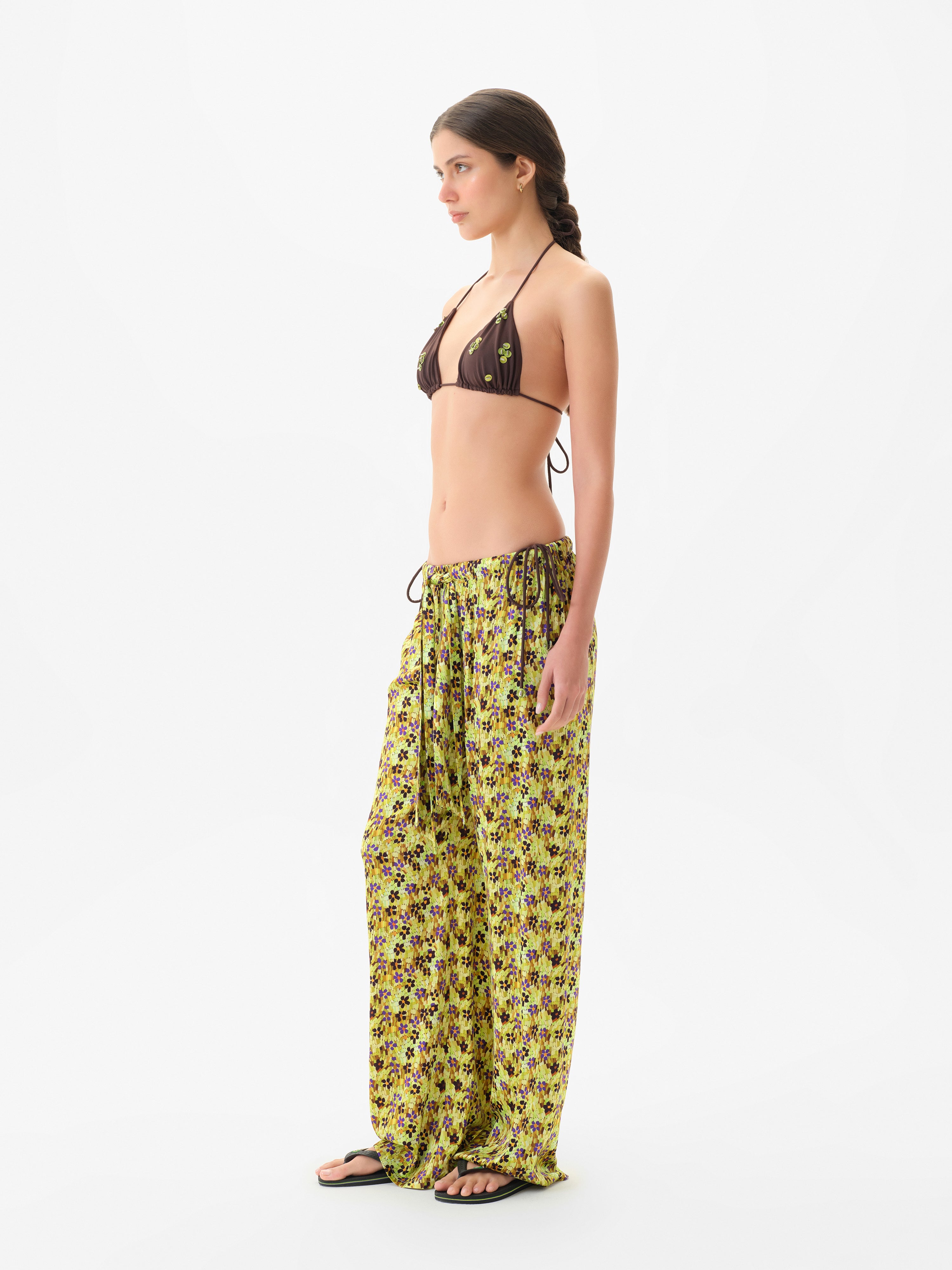JUNIPER - Embellished triangle bikini top