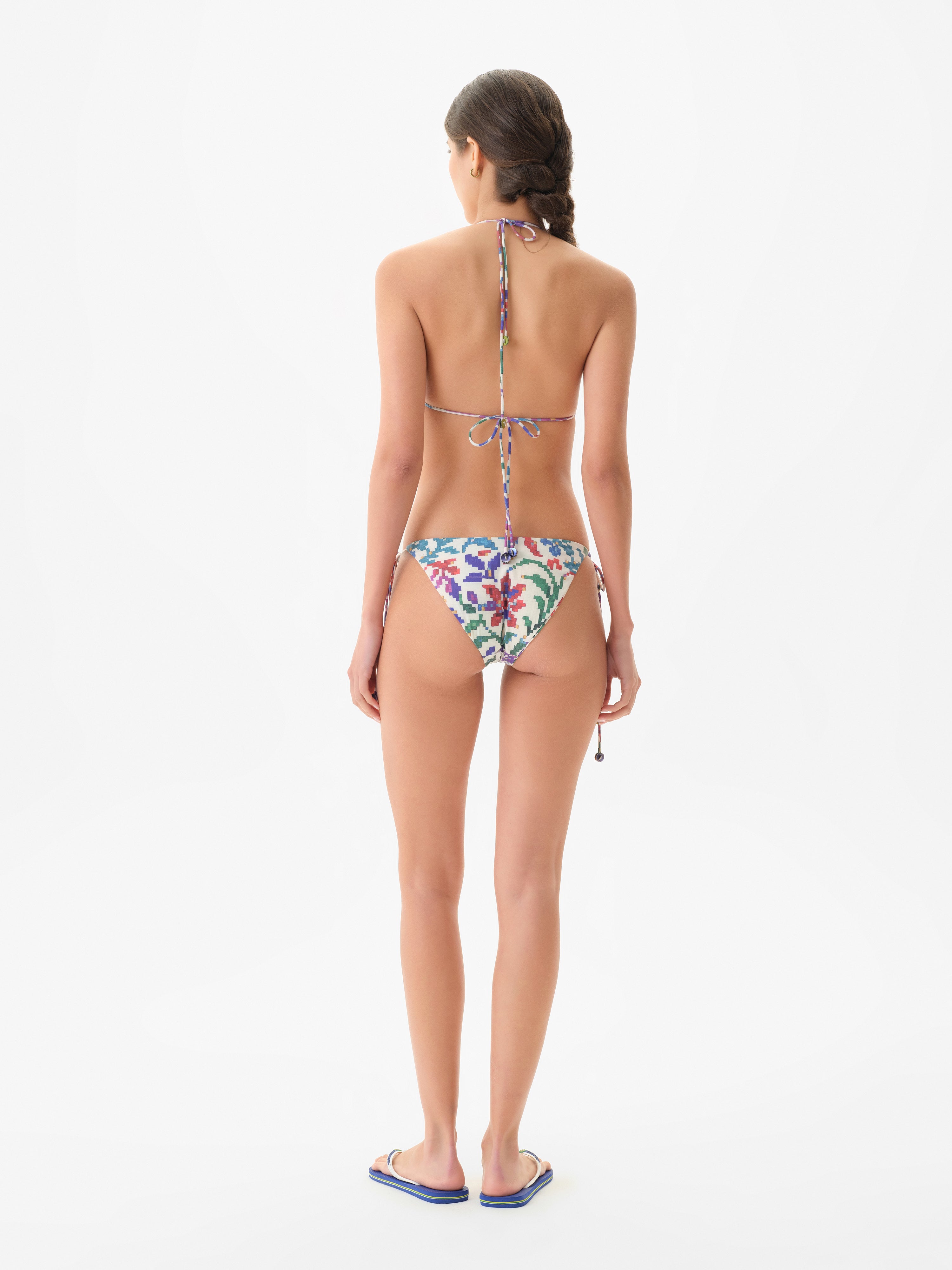 JUNIPER - Printed triangle bikini top