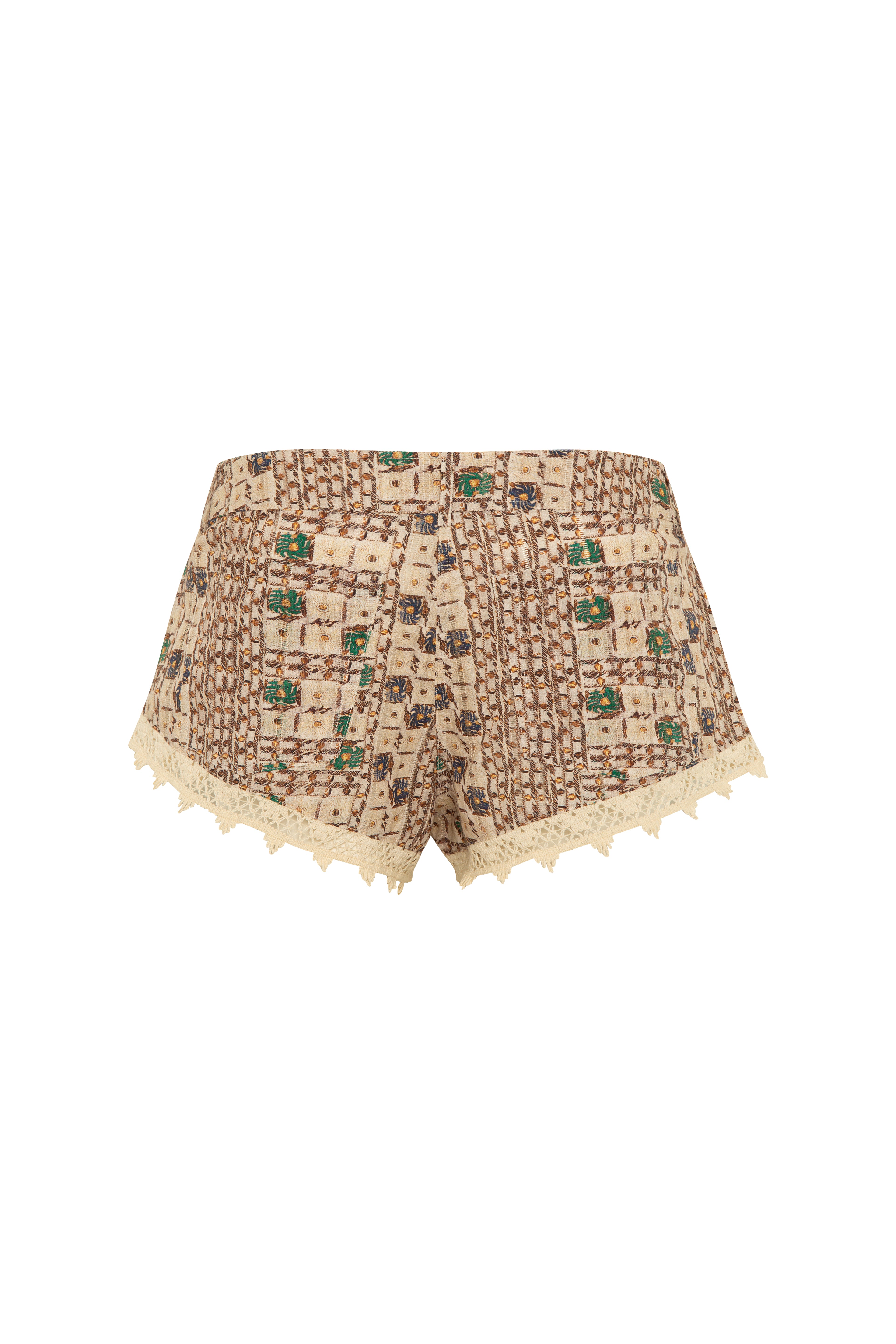 KOTA - Tie-front lace detailed shorts