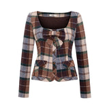 LENOR - Jacket with front bow detail