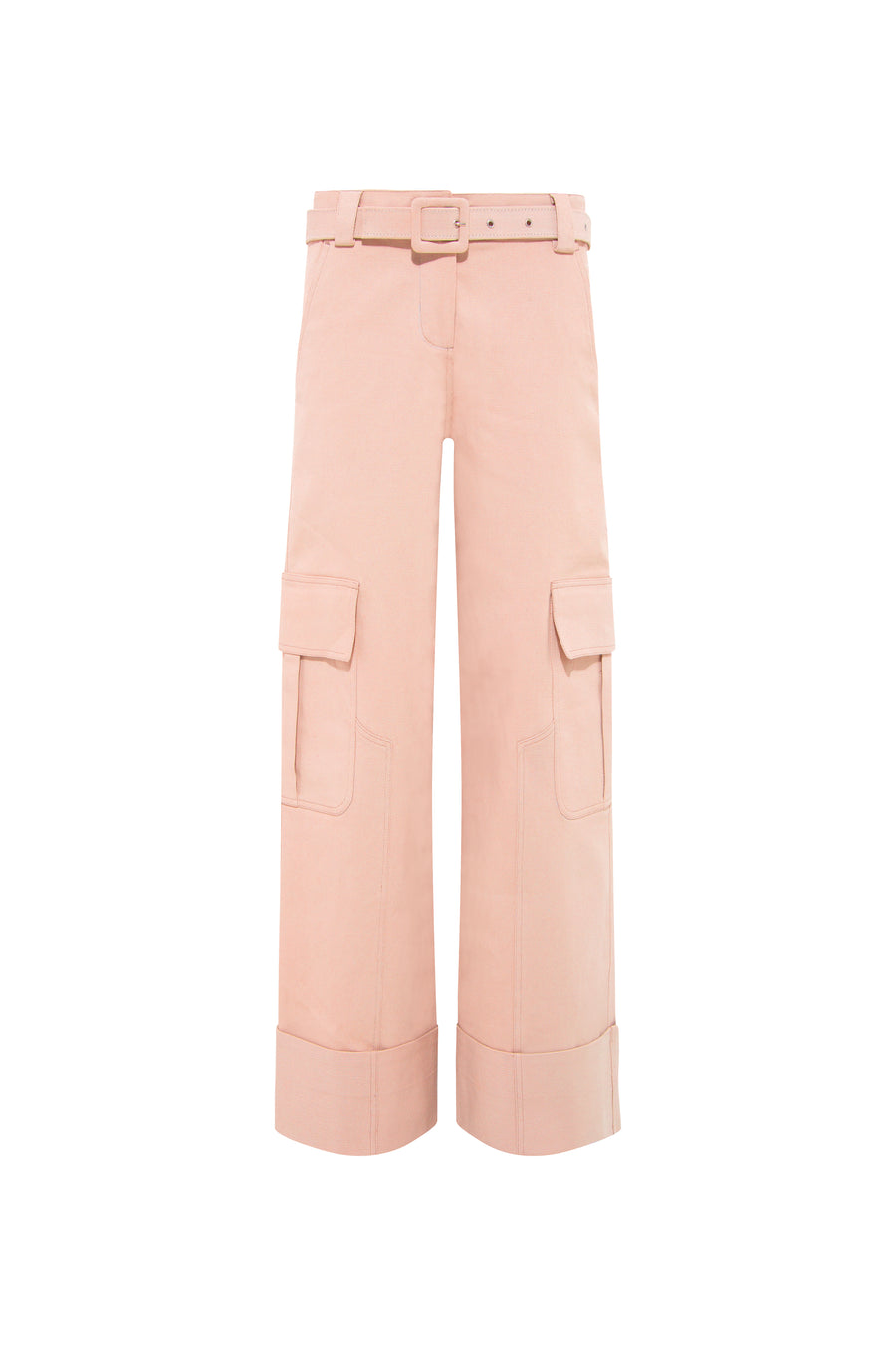 LETO - Wide-leg cargo pants with detachable belt