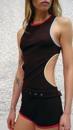 LEXI - Cut-out jumpsuit with contrast trim