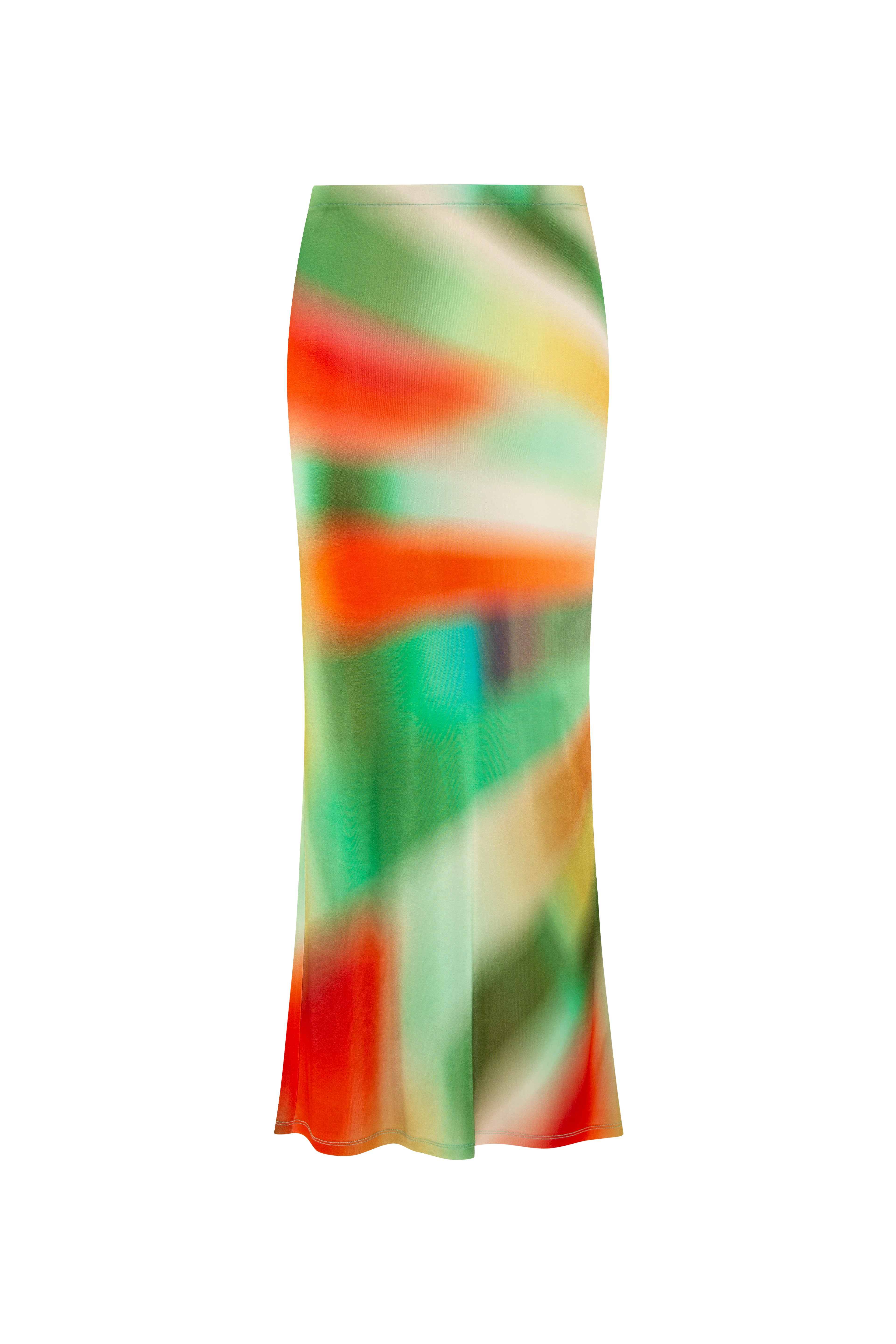 LILT - Sun-ray printed maxi jersey skirt