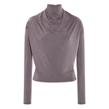 LISE - Open back long sleeved jersey top