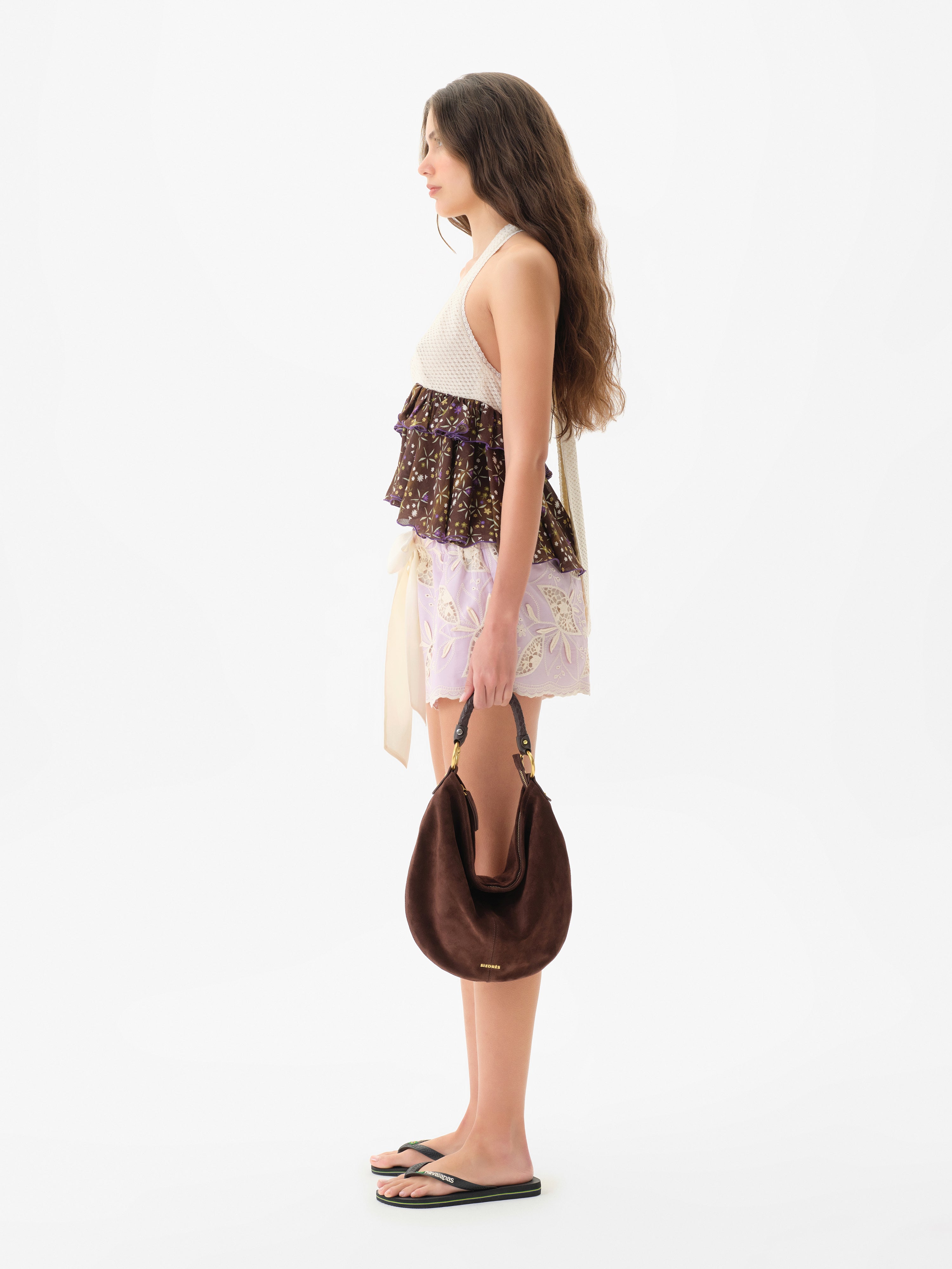 LORI - Ruffled halterneck top
