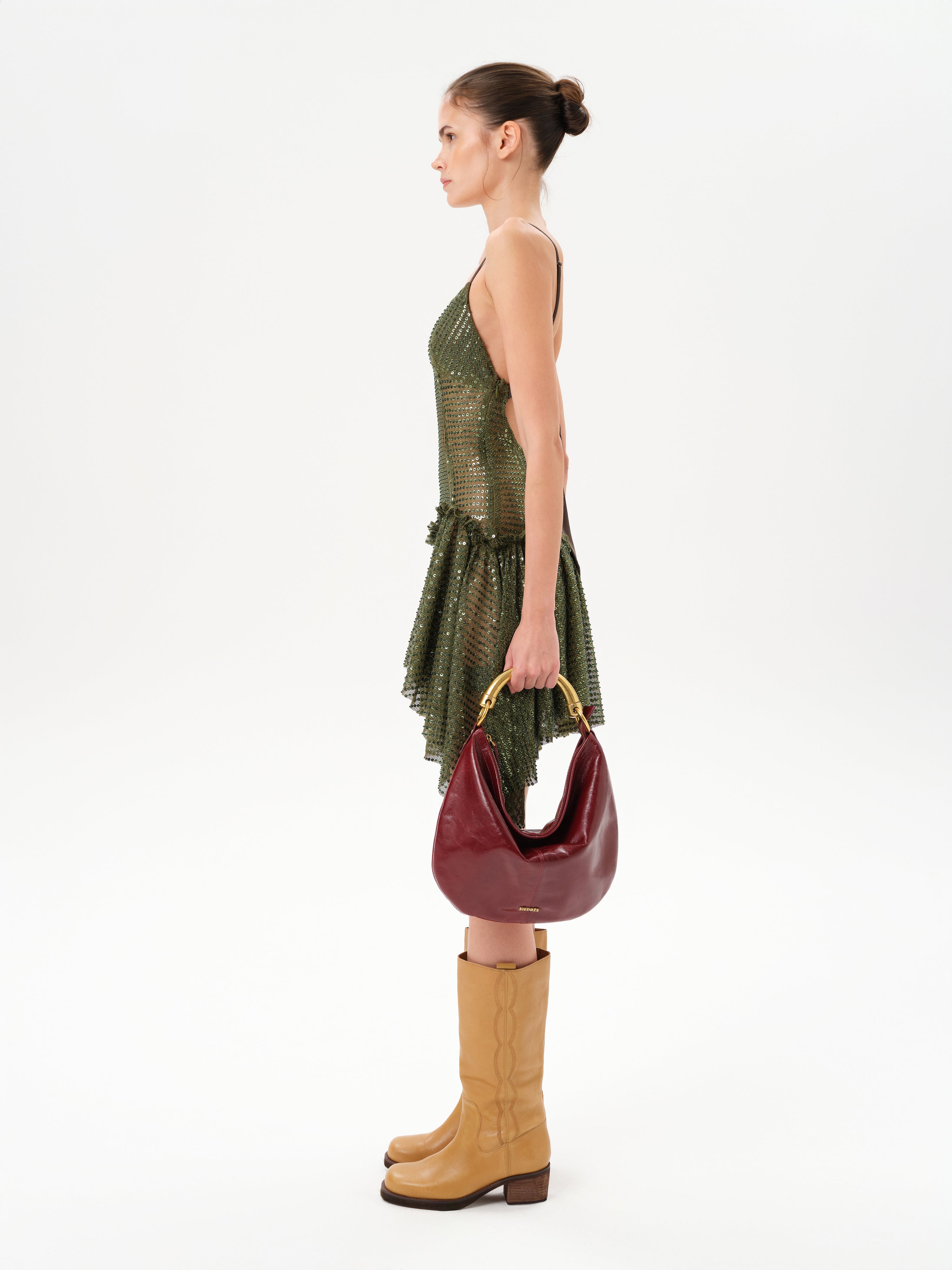 LUSTINA - Open-back sequin mini dress