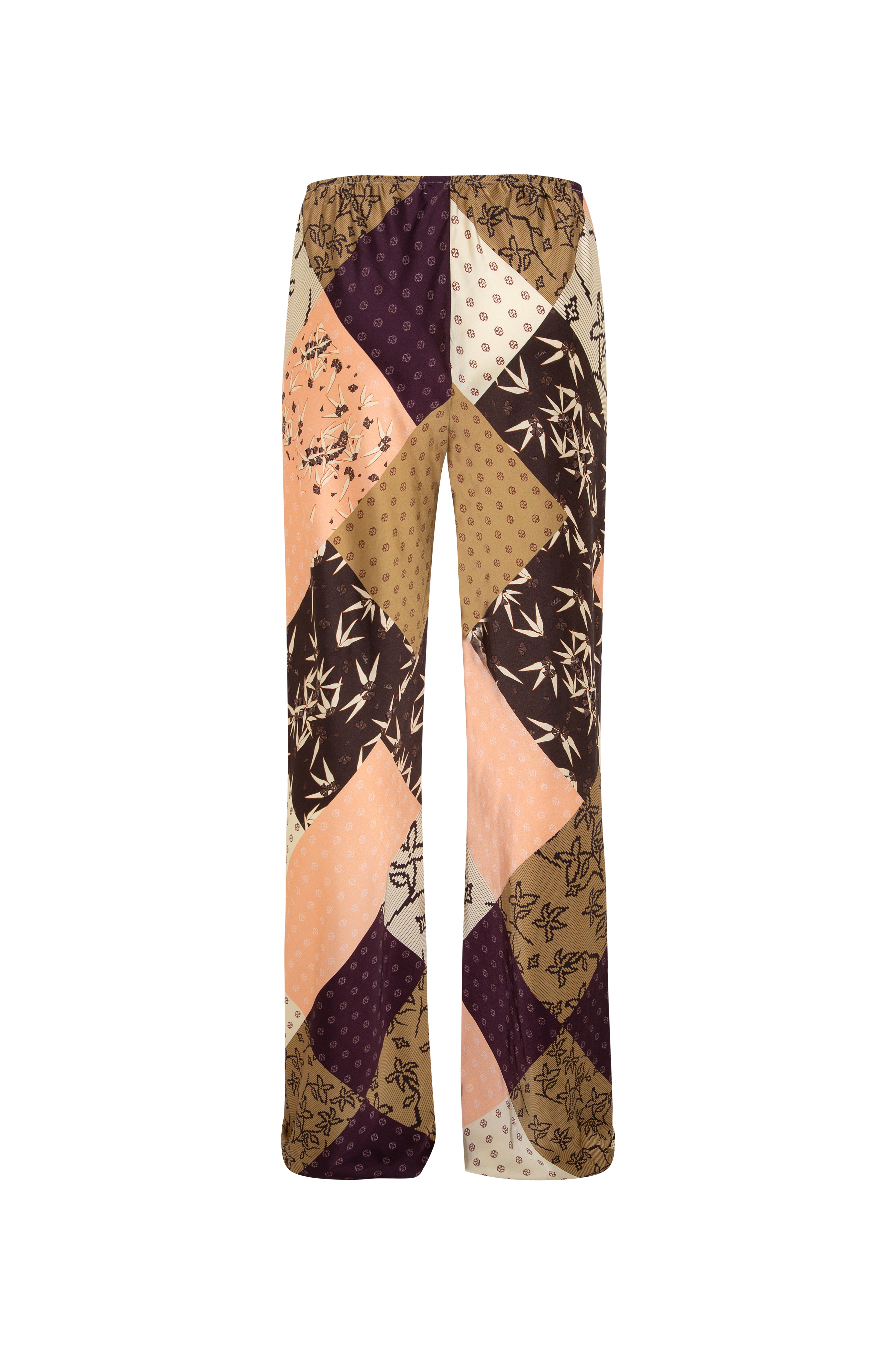 MANOCE - Printed sheer pants with attached tonal panty