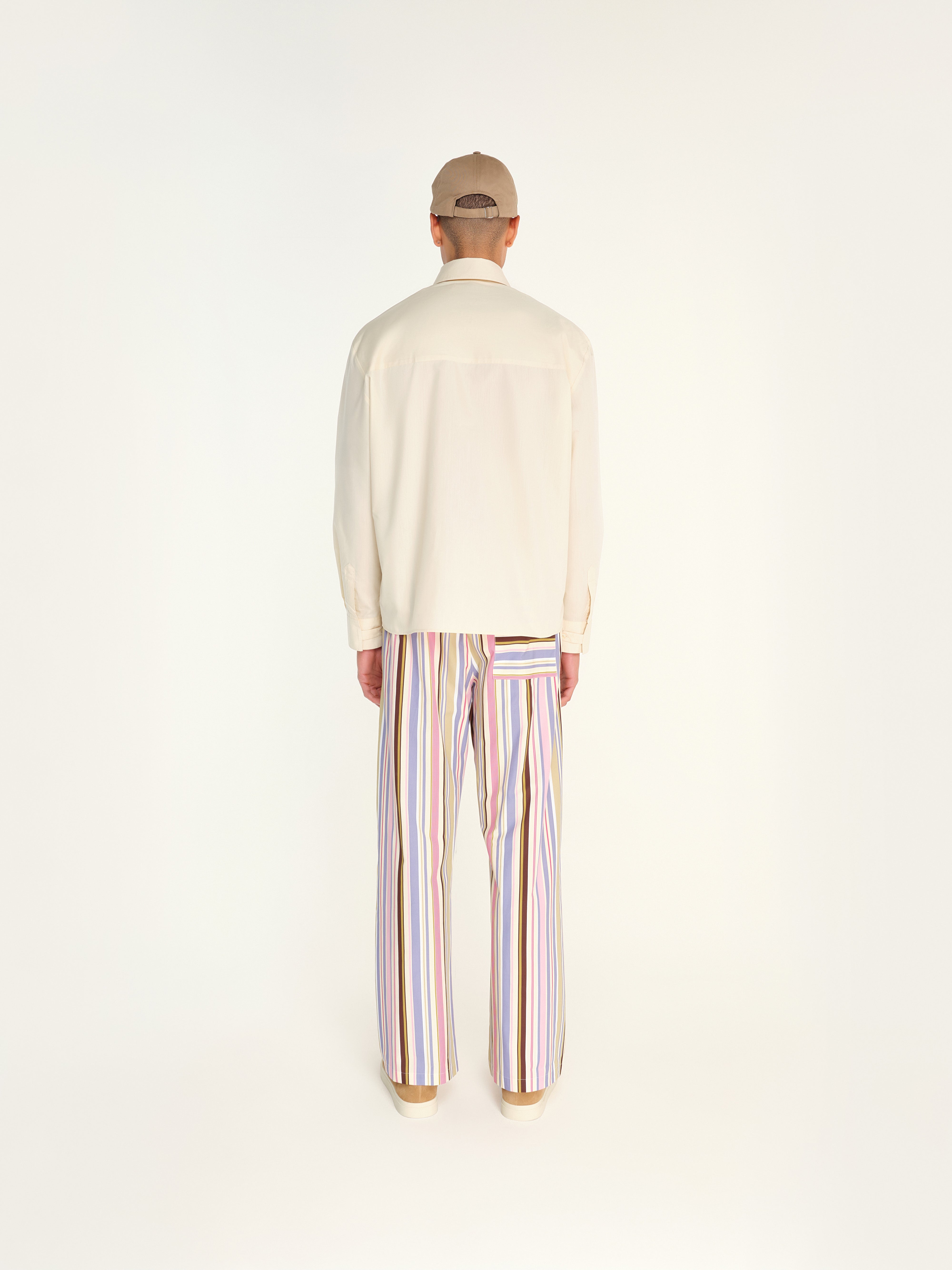 MASON - Straight-leg stripe printed drawstring pants