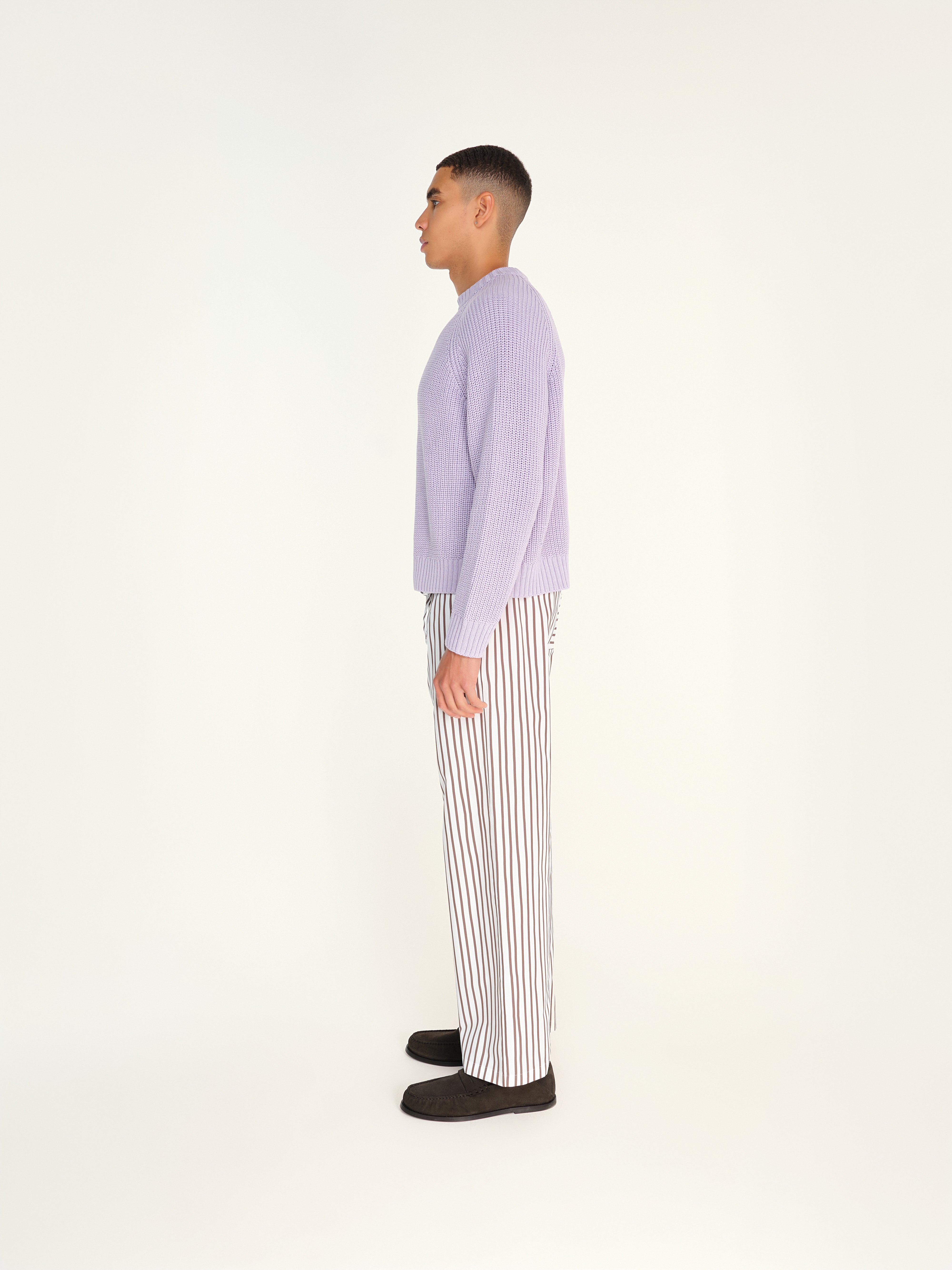 MASON - Straight-leg stripe printed drawstring pants