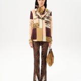 MICLA - Printed satin button-down shirt