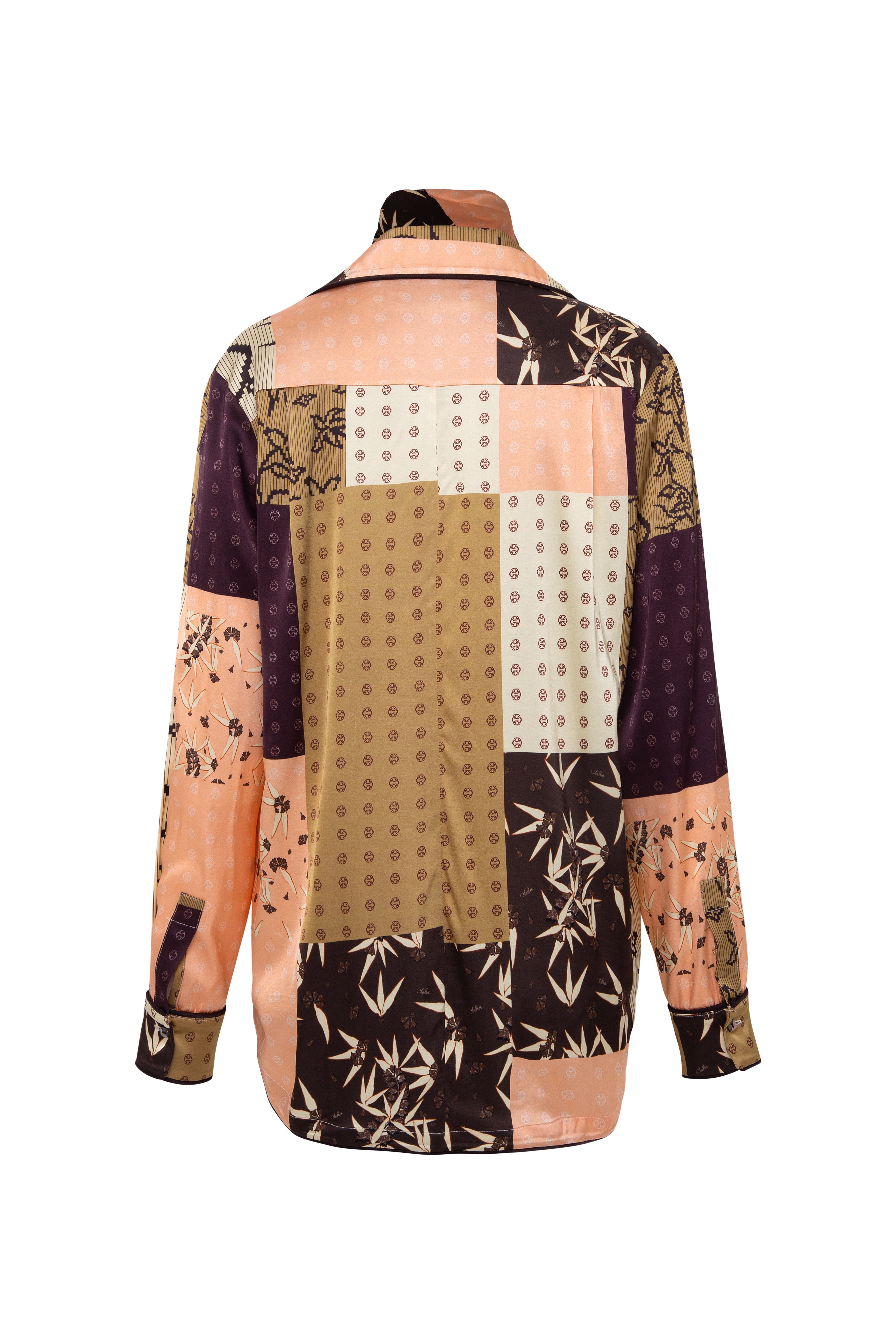 MICLA - Printed satin button-down shirt