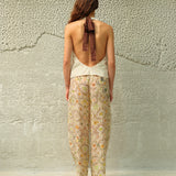 MIEL - Open-back textured halter neck top