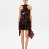 MILLY - Mini mesh dress with cut-out details