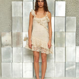MIMIKA - Crochet ruffle mini dress