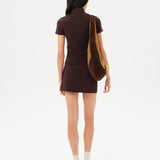 MOLLIE - Button detailed short sleeve knit top