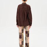 MONINA - Striped long sleeve shirt woth studs