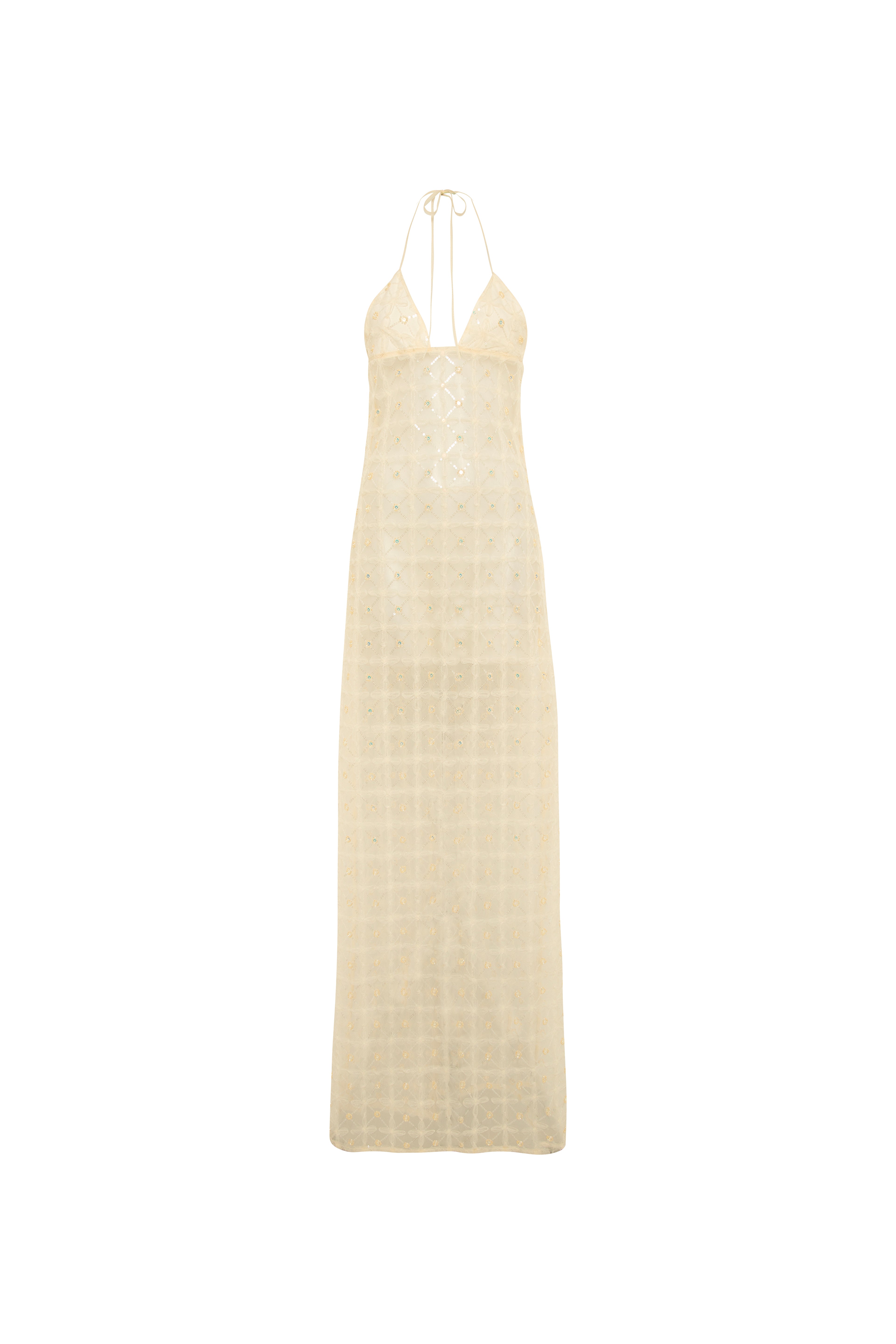 MORY - Bead-embellished sheer maxi dress