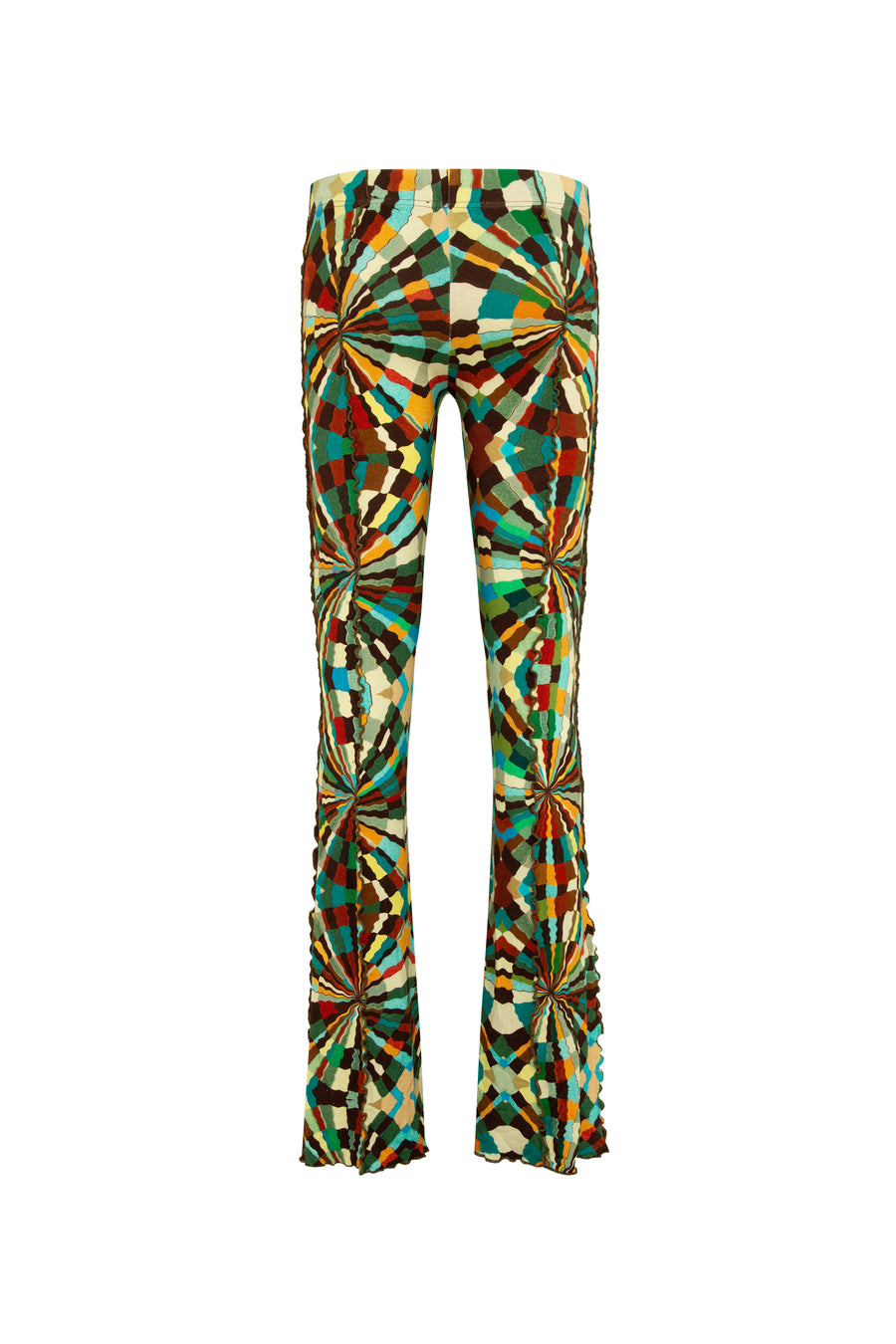 MULT - Kaleidoscope printed knit pants with front stlits