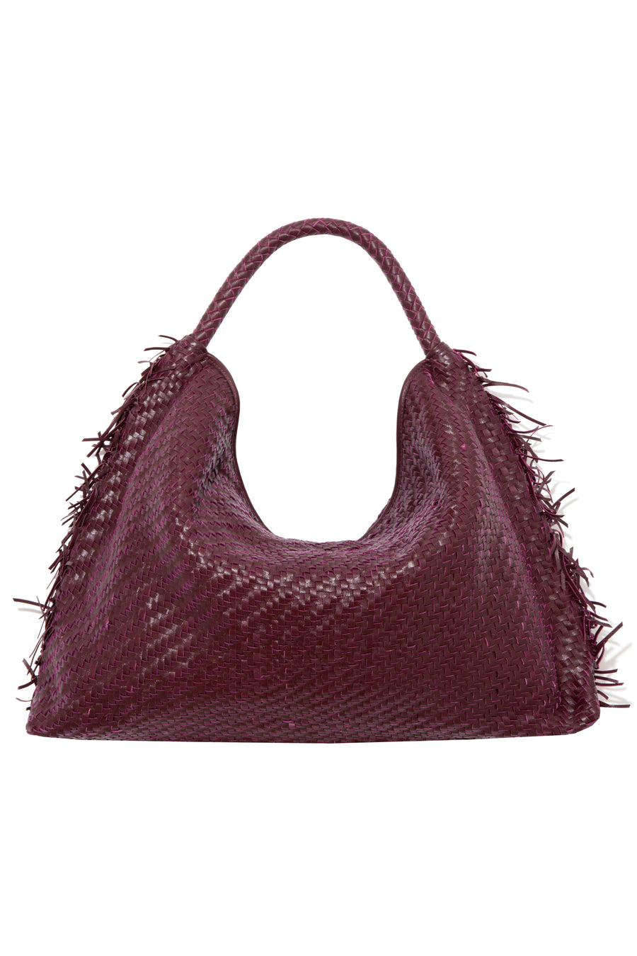 GALIA - Oversized woven leather tote bag with handle