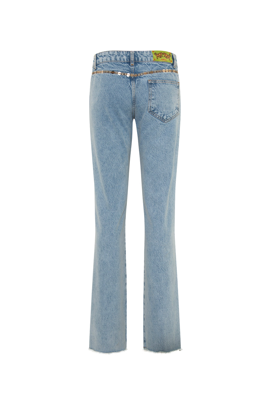 NAIS - Patch detailed low-rise straight-leg jeans