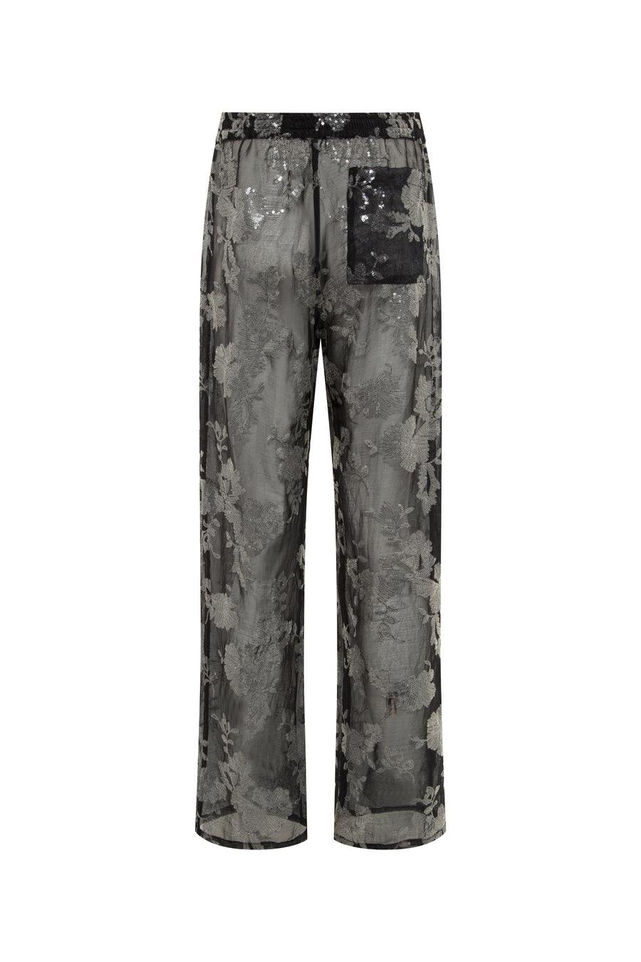 NEDI - Sequin detailed sheer drawstring pants