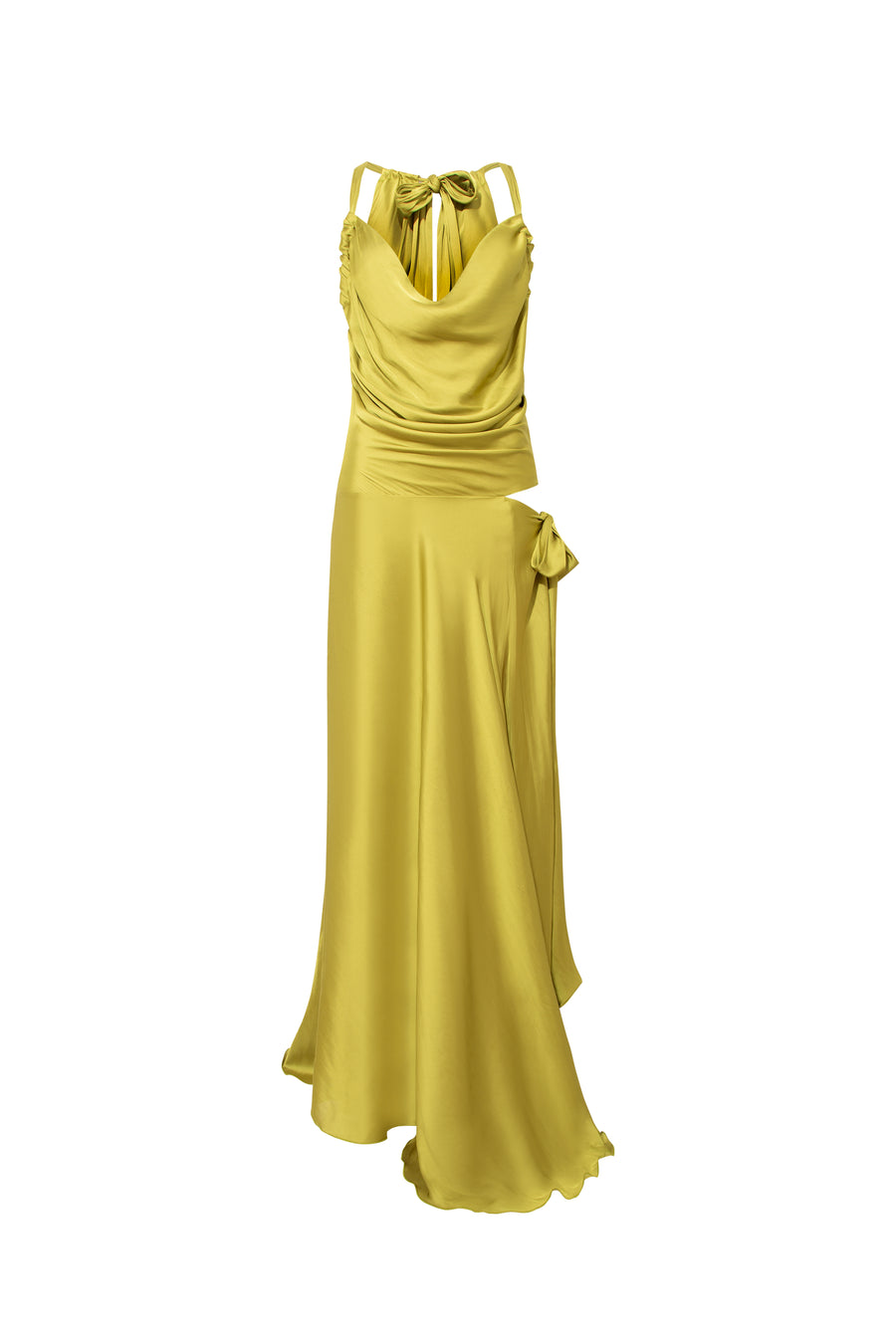 NESTA - Cut-out detailed draped maxi dress