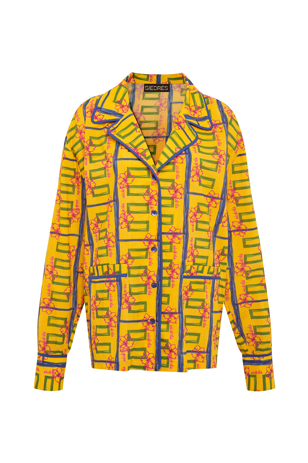 NICO - Printed shirt with contrast piping