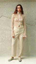 NIXIE - Embroidered straight-fit trousers