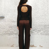ODEL - Studded open-back longsleeved top