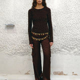 ODEL - Studded open-back longsleeved top