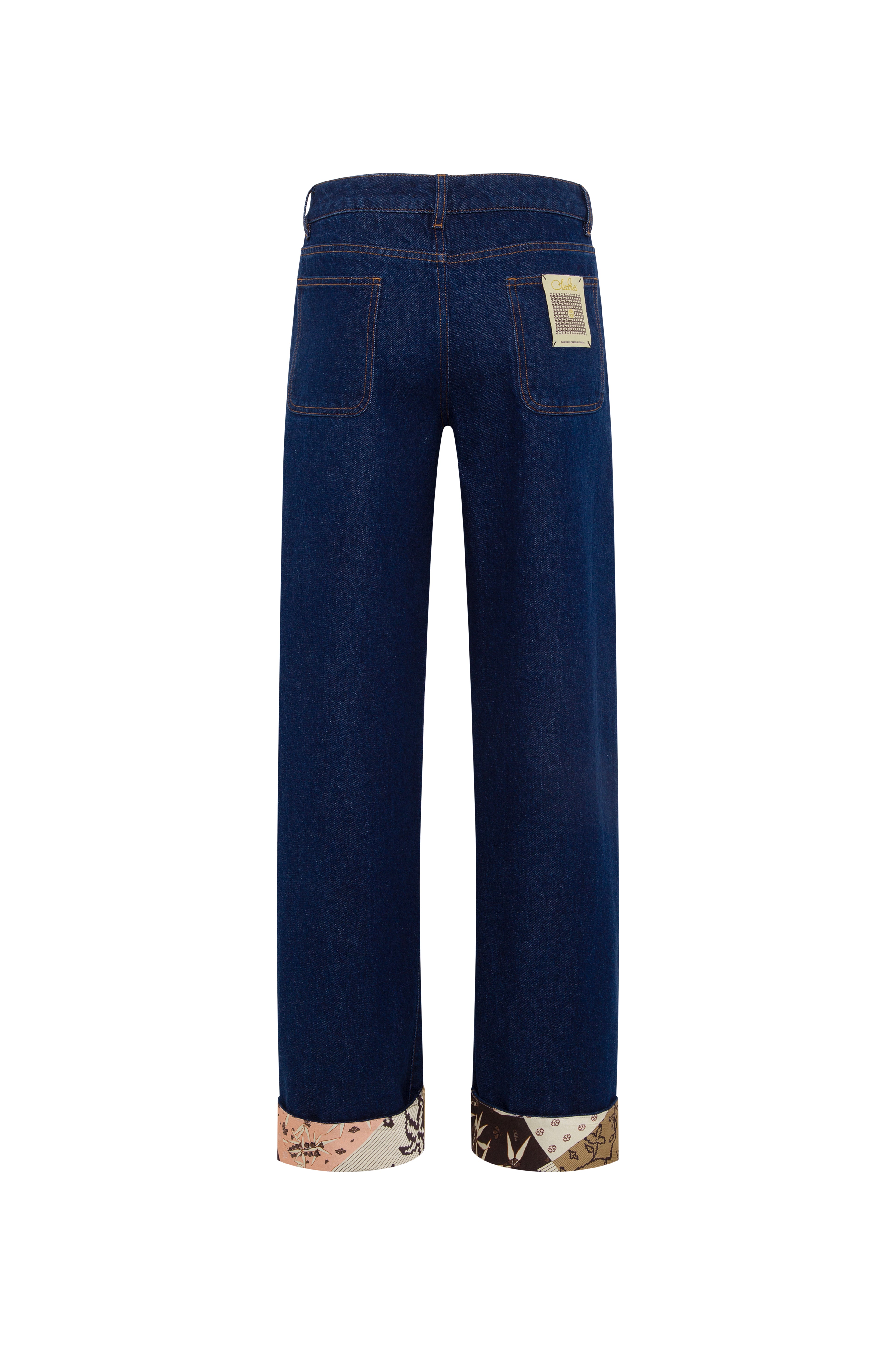ODETTE - Dark wash jean with turned up cuffs