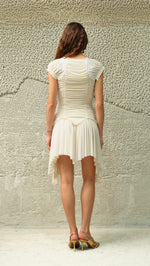 PENELOPE - Ruched asymmetric jersey dress