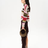 PIXIE - Asymmetric draped mini mesh skirt