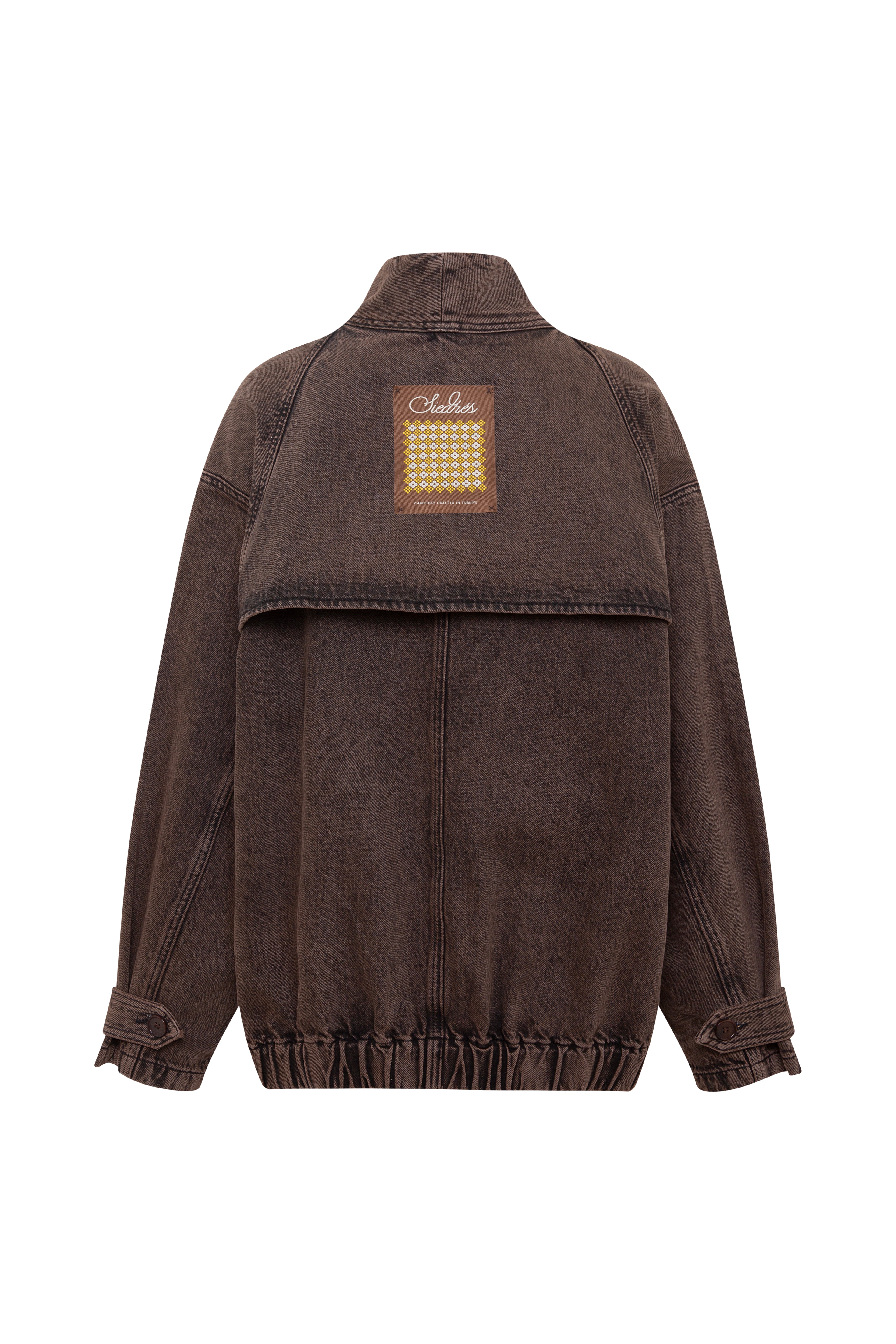 POLCA - Denim jacket with metal hook closure